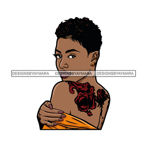 Afro Goddess Black Beautiful Woman Nubian Queen SVG Cutting Files For Silhouette Cricut and More