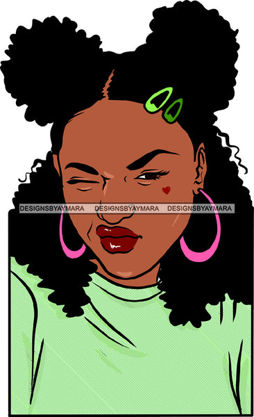 Ghetto Babe Street Girl Funky Girl Woman Face Urban Swag Hip Hop Girl .SVG Cutting Files For Silhouette Cricut and More!