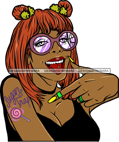 Ghetto Babe Street Girl Funky Girl Woman Face Urban Swag Hip Hop Girl .SVG Cutting Files For Silhouette Cricut and More!