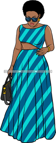 Afro Beautiful Woman Fashion Female Girl Model Dress Goddess Diva Classy Lady .SVG Cut Files For Silhouette Cricut and More!