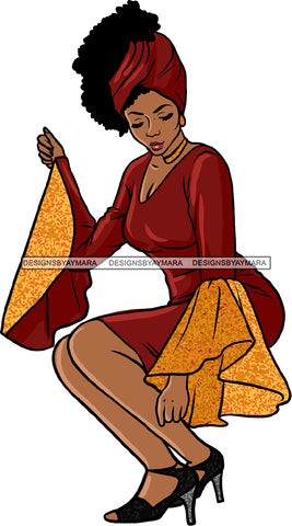 Afro Beautiful Woman Fashion Female Girl Model Dress Goddess Diva Classy Lady .SVG Cut Files For Silhouette Cricut and More!