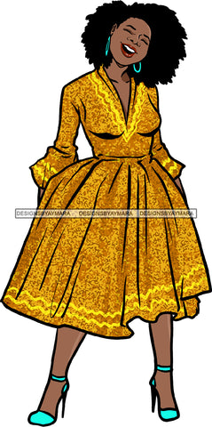 Afro Beautiful Woman Fashion Female Girl Model Dress Goddess Diva Classy Lady .SVG Cut Files For Silhouette Cricut and More!