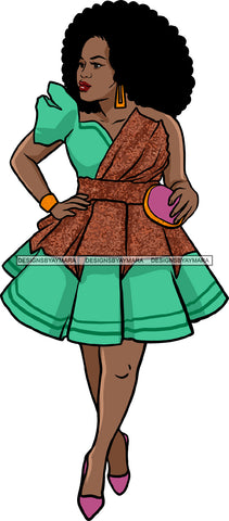 Afro Beautiful Woman Fashion Female Girl Model Dress Goddess Diva Classy Lady .SVG Cut Files For Silhouette Cricut and More!