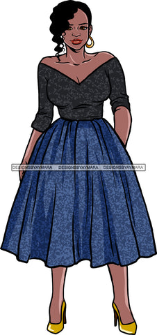 Afro Beautiful Woman Fashion Female Girl Model Dress Goddess Diva Classy Lady .SVG Cut Files For Silhouette Cricut and More!