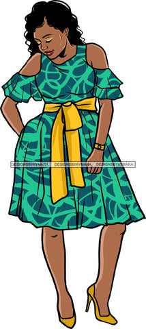 Afro Beautiful Woman Fashion Female Girl Model Dress Goddess Diva Classy Lady .SVG Cut Files For Silhouette Cricut and More!