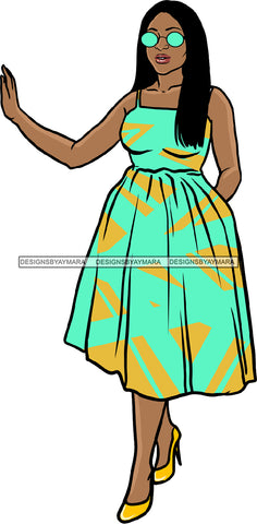 Afro Beautiful Woman Fashion Female Girl Model Dress Goddess Diva Classy Lady .SVG Cut Files For Silhouette Cricut and More!