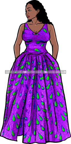 Afro Beautiful Woman Fashion Female Girl Model Dress Goddess Diva Classy Lady .SVG Cut Files For Silhouette Cricut and More!
