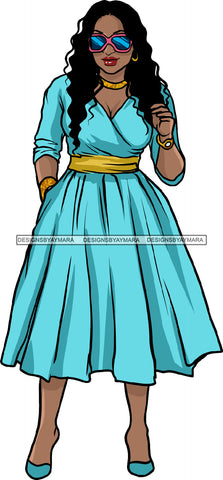 Afro Beautiful Woman Fashion Female Girl Model Dress Goddess Diva Classy Lady .SVG Cut Files For Silhouette Cricut and More!