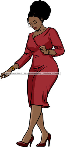 Afro Beautiful Woman Fashion Female Girl Model Dress Goddess Diva Classy Lady .SVG Cut Files For Silhouette Cricut and More!