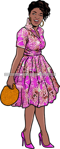 Afro Beautiful Woman Fashion Female Girl Model Dress Goddess Diva Classy Lady .SVG Cut Files For Silhouette Cricut and More!
