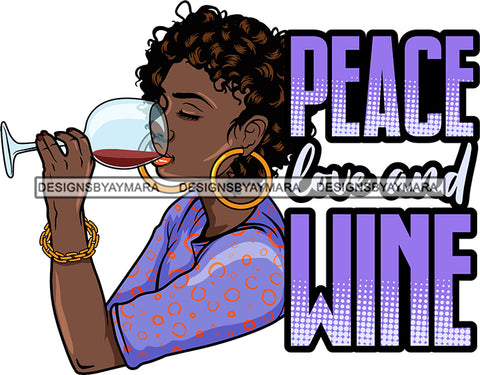 Afro Lola Drinking Wine Relaxing Chilling Life Quotes Alcohol Consumer .SVG Cutting Files For Silhouette and Cricut and More!