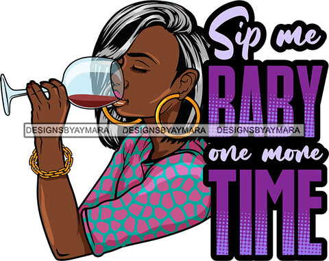 Afro Lola Drinking Wine Relaxing Chilling Life Quotes Alcohol Consumer .SVG Cutting Files For Silhouette and Cricut and More!