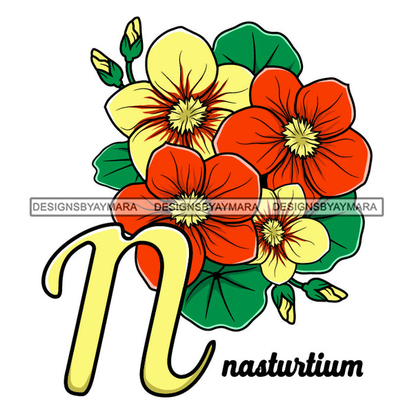 Bundle 26 Alphabet Flowers Letter Fonts Nature Floral Creative Kit Typography Type Decorative Lettering Words SVG JPG PNG Layered Cutting Files For Silhouette Cricut and More