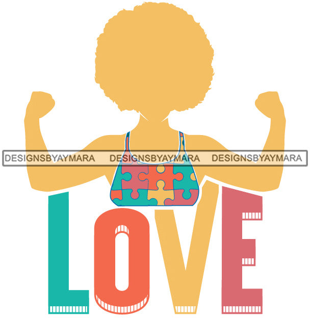 Autism Support Autism Awareness Strong Mom True Love SVG JPG PNG Vecto ...