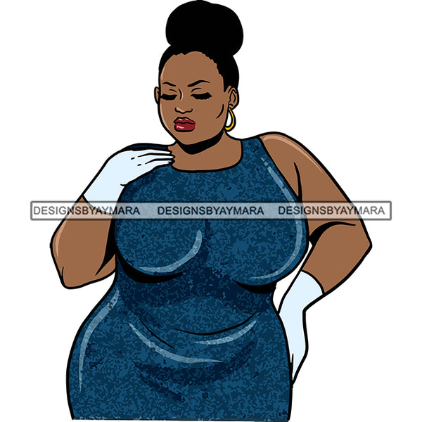 Attractive BBW Nubian Melanin Popping Beautiful African American Big Woman SVG Cutting Files