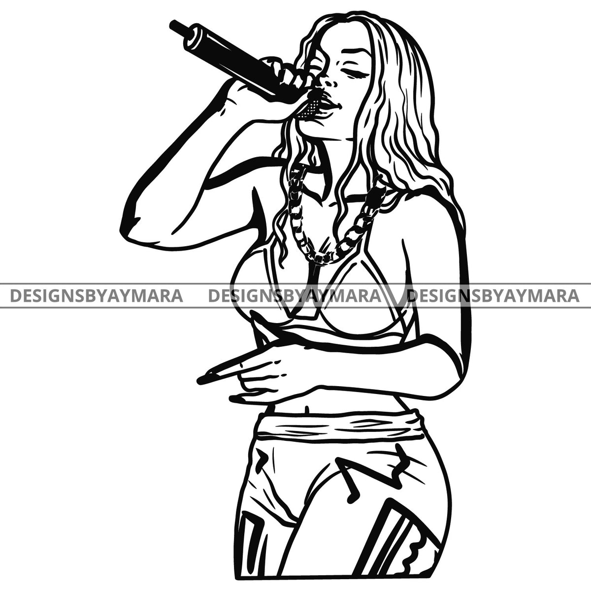 Black Sexy Singer Songstress Singing Soul Heart Talent Professional Wa ...