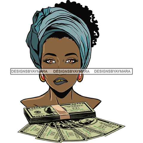 Afro Badass Goddess Gun Money Gangster Woman .SVG Cutting Files For Silhouette and Cricut and More!
