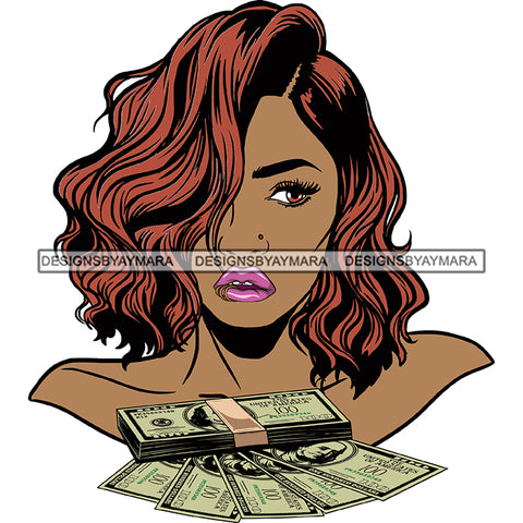Afro Badass Goddess Gun Money Gangster Woman .SVG Cutting Files For Silhouette and Cricut and More!