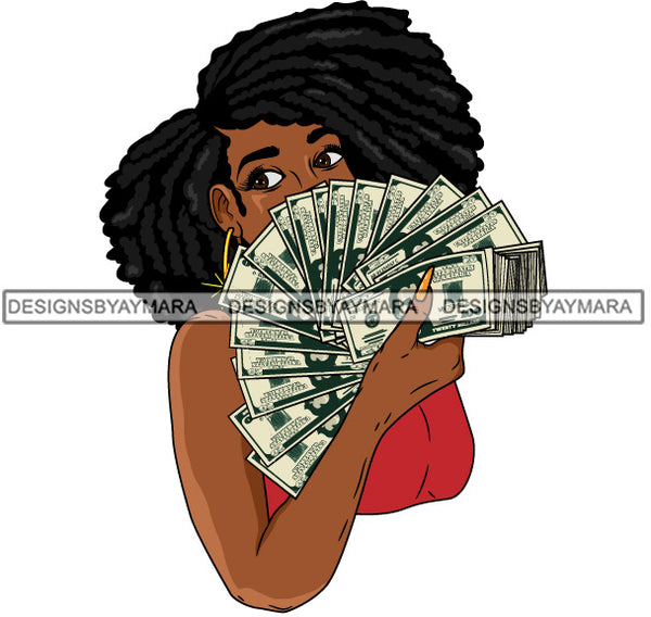 Bundle 20 Lola Money Maker Gangster Hustler Caring Gun Black Girl Magic Melanin Popping Hipster Girls SVG JPG PNG Layered Cutting Files For Silhouette Cricut and More