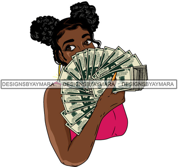 Bundle 20 Lola Money Maker Gangster Hustler Caring Gun Black Girl Magic Melanin Popping Hipster Girls SVG JPG PNG Layered Cutting Files For Silhouette Cricut and More