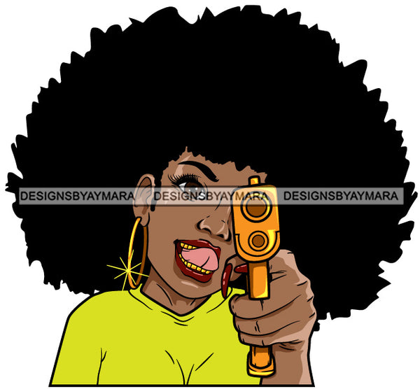 Bundle 20 Lola Money Maker Gangster Hustler Caring Gun Black Girl Magic Melanin Popping Hipster Girls SVG JPG PNG Layered Cutting Files For Silhouette Cricut and More
