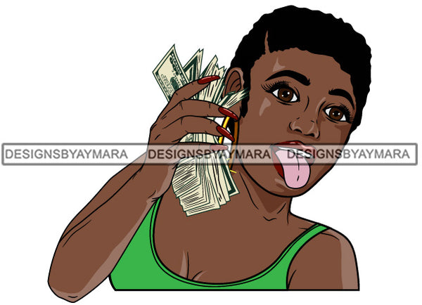 Bundle 20 Lola Money Maker Gangster Hustler Caring Gun Black Girl Magic Melanin Popping Hipster Girls SVG JPG PNG Layered Cutting Files For Silhouette Cricut and More