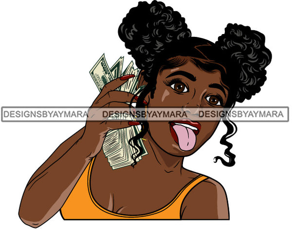 Bundle 20 Lola Money Maker Gangster Hustler Caring Gun Black Girl Magic Melanin Popping Hipster Girls SVG JPG PNG Layered Cutting Files For Silhouette Cricut and More