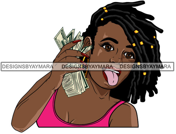 Bundle 20 Lola Money Maker Gangster Hustler Caring Gun Black Girl Magic Melanin Popping Hipster Girls SVG JPG PNG Layered Cutting Files For Silhouette Cricut and More