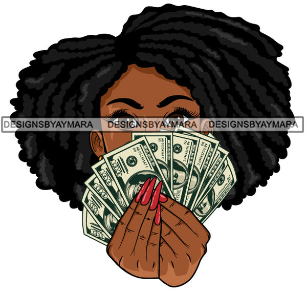 Bundle 20 Lola Money Maker Gangster Hustler Caring Gun Black Girl Magic Melanin Popping Hipster Girls SVG JPG PNG Layered Cutting Files For Silhouette Cricut and More