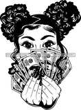 Bundle 20 Lola Money Maker Gangster Hustler Caring Gun Black Girl Magic Melanin Popping Hipster Girls SVG JPG PNG Layered Cutting Files For Silhouette Cricut and More
