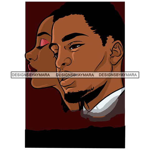 Black Couple Curly Hairs Makeup Girl Beard Boy Couple Relationship Goals Soulmates True Love Woman Man Magic Melanin Nubian African American Lady SVG JPG PNG Vector Clipart Cricut Silhouette Cut Cutting