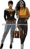 Afro Urban Street Girl Fashion Model Hustle Goddess Hipster Boss Lady Black Woman Nubian Queen Melanin SVG Cutting Files For Silhouette Cricut and More