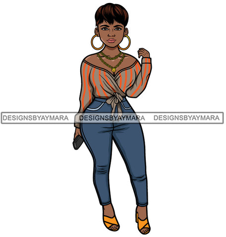 Afro Lola Fashion Model Beauty Stylish Trendy Girl Glamour Vogue .SVG Clipart Vector Cutting Files For Silhouette Cricut and More!