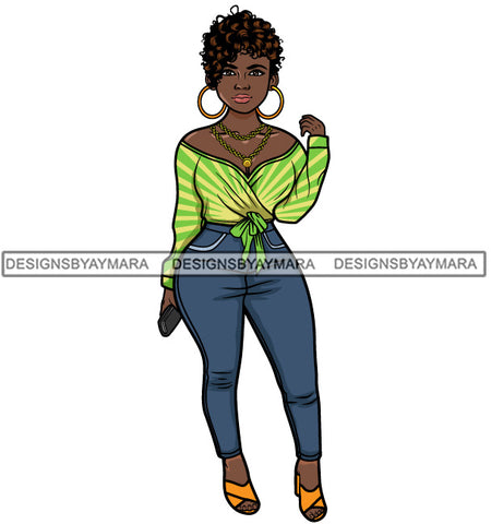 Afro Lola Fashion Model Beauty Stylish Trendy Girl Glamour Vogue .SVG Clipart Vector Cutting Files For Silhouette Cricut and More!