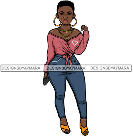 Afro Lola Fashion Model Beauty Stylish Trendy Girl Glamour Vogue .SVG Clipart Vector Cutting Files For Silhouette Cricut and More!