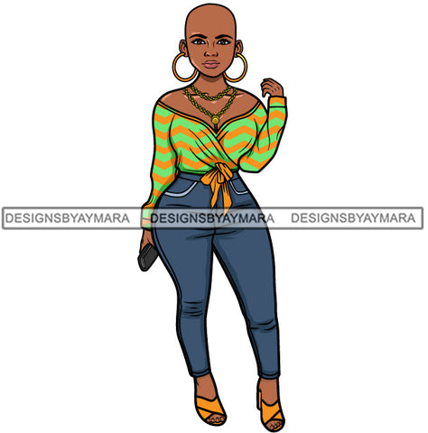 Afro Lola Fashion Model Beauty Stylish Trendy Girl Glamour Vogue .SVG Clipart Vector Cutting Files For Silhouette Cricut and More!