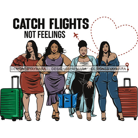 Ladies Getaway Vacation Trip Travel Adventure Best Friends Forever Buddy Sister Divas Melanin Girlfriends SVG Files For Cutting and More!