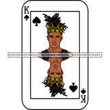 Ace King Man Royalty Blackjack Casino Card Game Attractive Black Man Bearded Hipster Male Guy Hombre Macho Manly SVG Files For Cutting