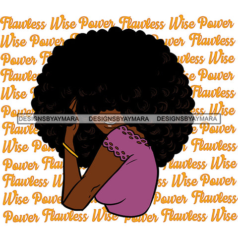 Flawless Goddess Diva Wise Black Queen  In Color  SVG JPG PNG Vector Clipart Cricut Silhouette Cut Cutting