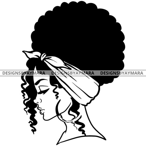Power Goddess Diva Melanin Black Queen In BW No Words SVG JPG PNG Vector Clipart Cricut Silhouette Cut Cutting