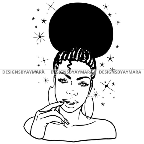 Proud Goddess Diva Black Queen In BW No Words SVG JPG PNG Vector Clipart Cricut Silhouette Cut Cutting