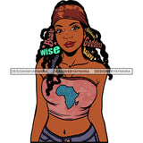 Wise Attitude Goddess Diva Color With Words Africa SVG JPG PNG Vector Clipart Cricut Silhouette Cut Cutting