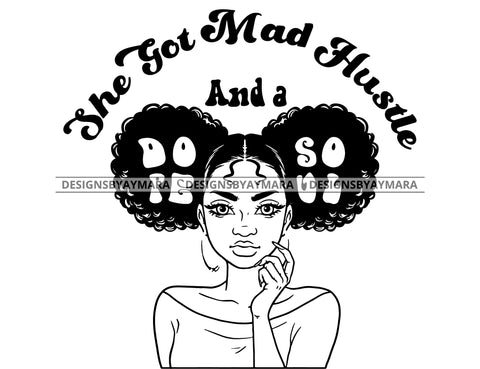 Mad Hustle Dope Soul BW With Words  SVG JPG PNG Vector Clipart Cricut Silhouette Cut Cutting