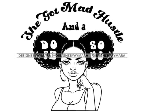 Mad Hustle Dope Soul BW With  Words  SVG JPG PNG Vector Clipart Cricut Silhouette Cut Cutting