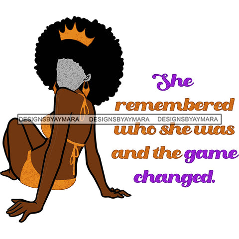 Black Queen Crowned In Color Quote SVG JPG PNG Vector Clipart Cricut Silhouette Cut Cutting