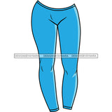 Leggings Ocean Blue Color Cute Casual Clothes Modern Trendy Fashion Style SVG JPG PNG Vector Clipart Cricut Silhouette Cut Cutting