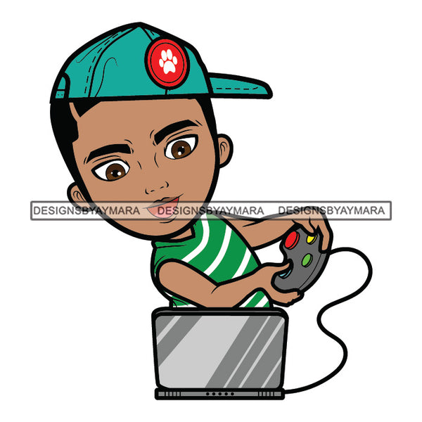 Teenager Boy Playing Video Game Having Fun Every Weekend Friends Illustration SVG JPG PNG Vector Clipart Cricut Silhouette Cut Cutting