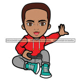 Teenager Boy Sitting Floor Playing Video Game Enjoying Excited Illustration SVG JPG PNG Vector Clipart Cricut Silhouette Cut Cutting