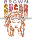 Brown Sugar Melanin Woman Sparkles African American Female Nubian Designs For T-Shirts Sublimation Print Cut Cutting SVG PNG JPG Vector Files