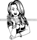 Caucasian Hustle Woman Money Maker One Hundred Dollar Bill Successful Woman Hipster Girl Magic SVG Cutting Files For Silhouette Cricut